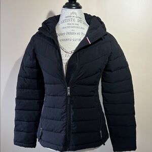 Hooded Puffer Jacket, Black (size XS)